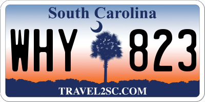 SC license plate WHY823