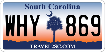 SC license plate WHY869