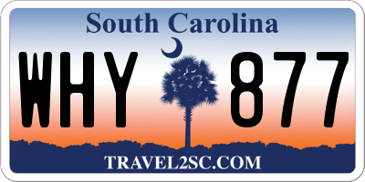 SC license plate WHY877
