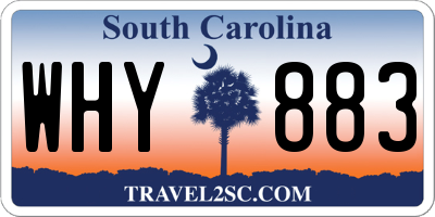 SC license plate WHY883