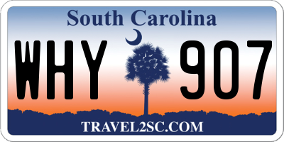 SC license plate WHY907