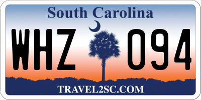 SC license plate WHZ094