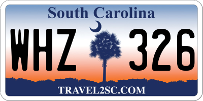 SC license plate WHZ326