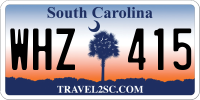 SC license plate WHZ415