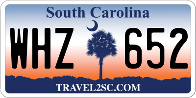 SC license plate WHZ652