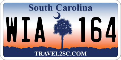 SC license plate WIA164
