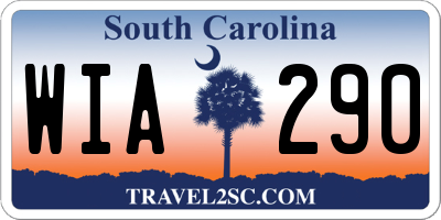 SC license plate WIA290