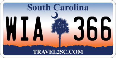 SC license plate WIA366