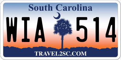 SC license plate WIA514