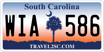 SC license plate WIA586