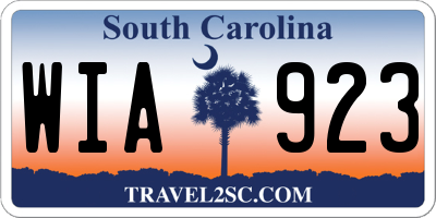 SC license plate WIA923