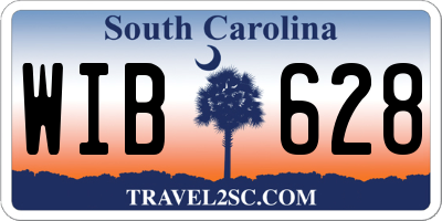 SC license plate WIB628