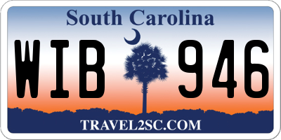 SC license plate WIB946