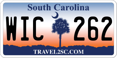 SC license plate WIC262