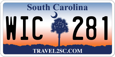SC license plate WIC281