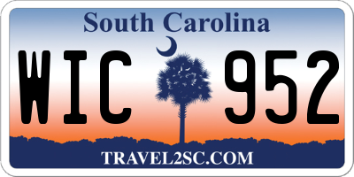 SC license plate WIC952