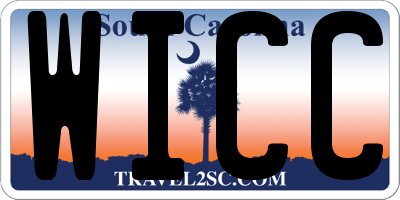 SC license plate WICC