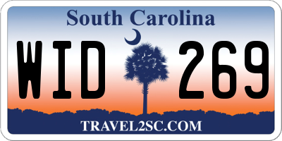 SC license plate WID269