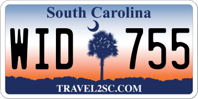 SC license plate WID755