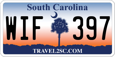 SC license plate WIF397
