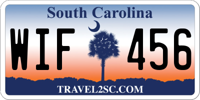 SC license plate WIF456