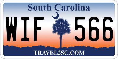 SC license plate WIF566