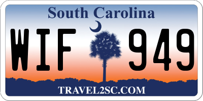 SC license plate WIF949