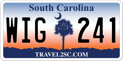 SC license plate WIG241