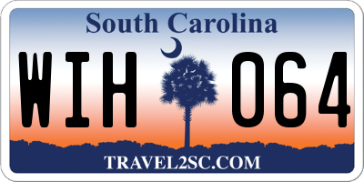 SC license plate WIH064