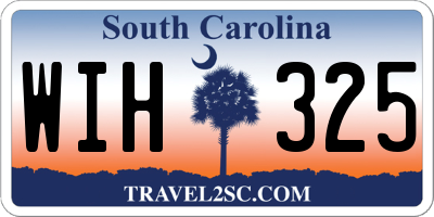 SC license plate WIH325