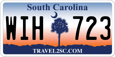 SC license plate WIH723