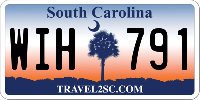 SC license plate WIH791