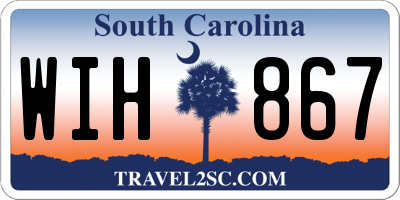 SC license plate WIH867