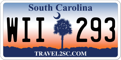 SC license plate WII293