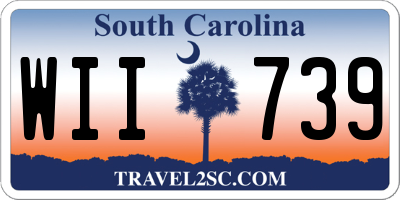 SC license plate WII739