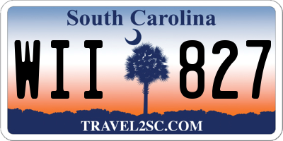 SC license plate WII827
