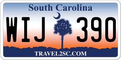 SC license plate WIJ390