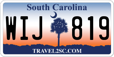 SC license plate WIJ819