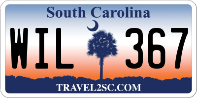 SC license plate WIL367