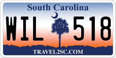 SC license plate WIL518