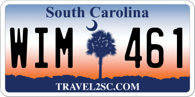 SC license plate WIM461