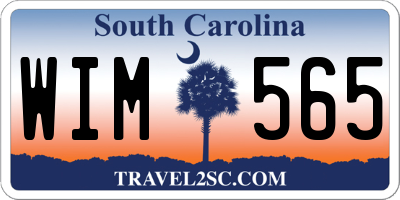 SC license plate WIM565