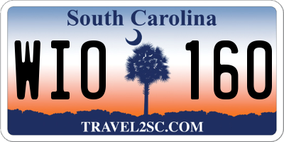 SC license plate WIO160