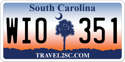 SC license plate WIO351
