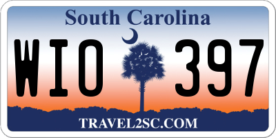 SC license plate WIO397