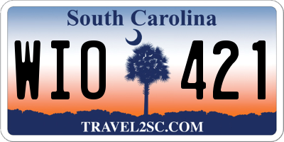 SC license plate WIO421