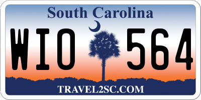 SC license plate WIO564