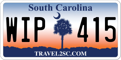 SC license plate WIP415