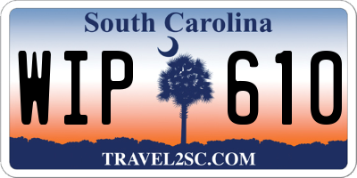 SC license plate WIP610