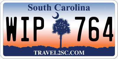 SC license plate WIP764